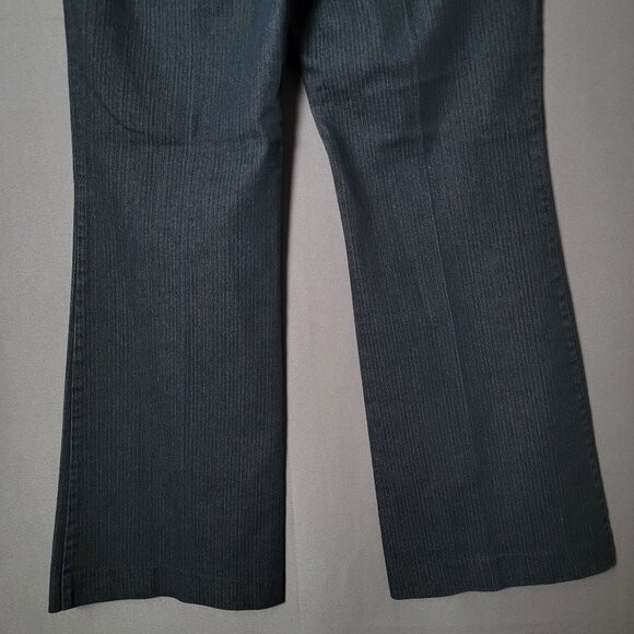 Ann Taylor Loft Blue Marisa Wide Leg Flare Career Work Office Trouser Pants 8 - Picture 9 of 11